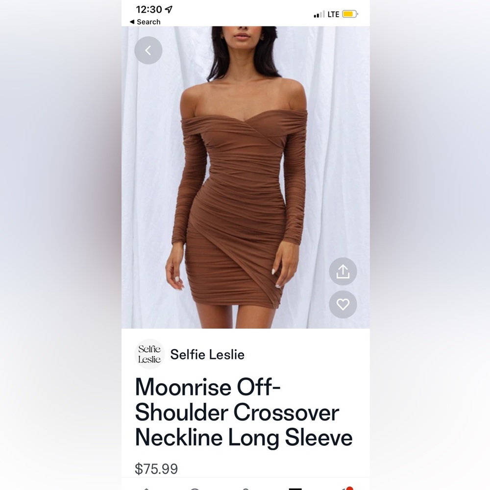 brown xs selfie leslie dress